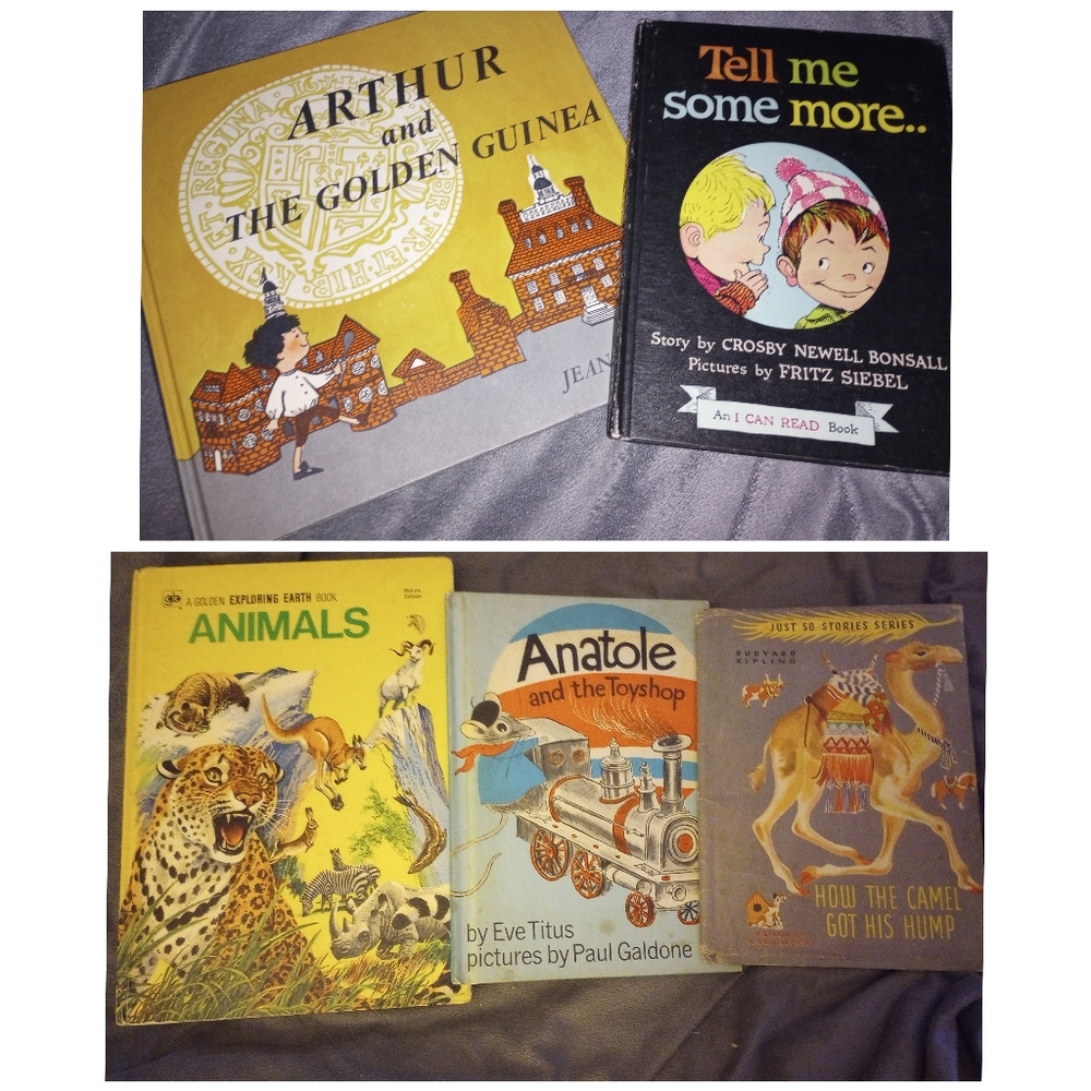 Vintage Set of 5 Children's Books 1940s to 1970 Excellent Vintage Condition